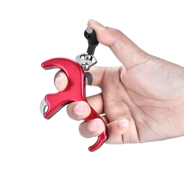 Bågskytte Release Aids 3 Finger Grip Tumokaliper Trigger för Compound Bow Tillbehör (Mörkblå)