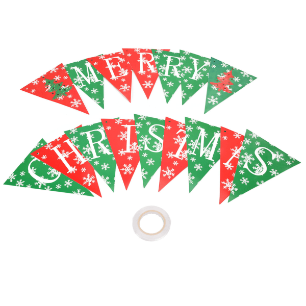 Kolmioliput Punainen Vihreä Viiribanneri Häät Valmistujaiset Syntymäpäivä Joulujuhlatarvikkeet Festivaalin koristeet