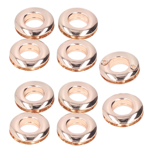 10 stk. Øjer Knapper Metal Glat Overflade Udsøgt Høj Hårdhed Grommet Kit til DIY Tøj Taske Pung Imitation Guld