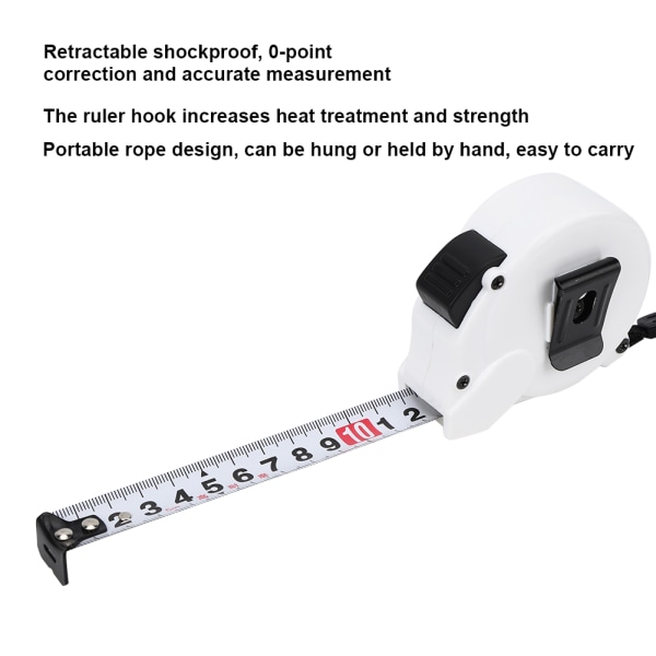 Teräsmittateleskooppinauha kannettava PC-kuori, korkeatarkkuus puuntyöstön mittaustyökalu 5 metriä x 19 mm