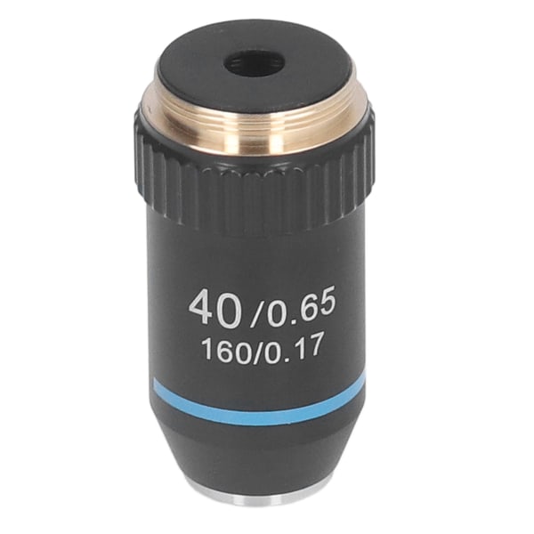 Akromatisk mikroskopobjektiv 40X hög förstoring 20,2 mm gängstandard RMS svart 195