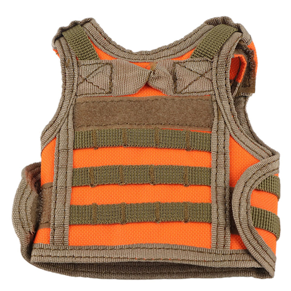 Mini Taktisk Militær Molle-vest til sofaølflaske Drikkedekorationsbetræk (orange)