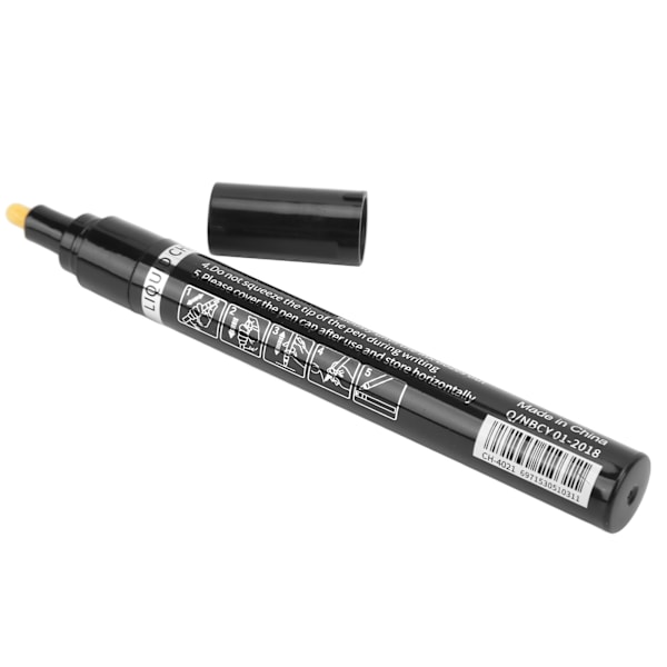 Krommarkörpenna 3mm Vattentät Anti-färg Spegel Reflekterande Krompläterad Silver DIY Highlight Markör