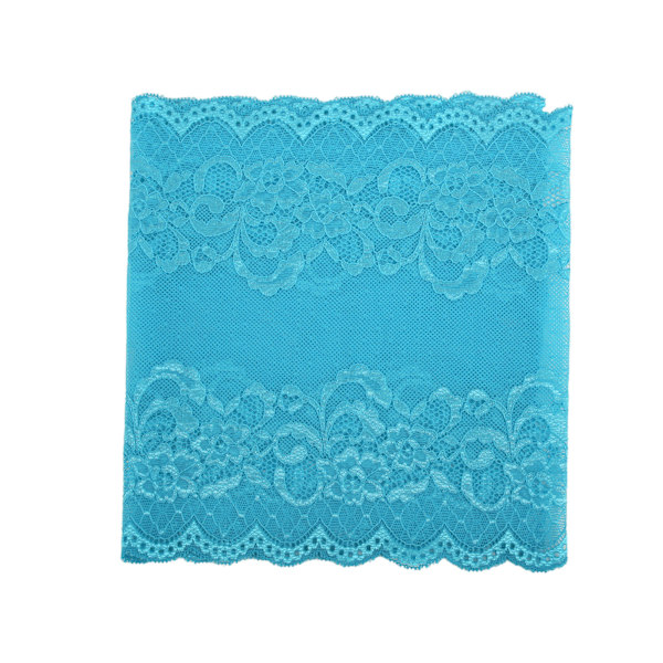 23 cm bred 10 yards spetskant stretch klippbar DIY hantverk mesh nylon spetstyg bred stretchig spets för sömnad kudde Blue Lagoon