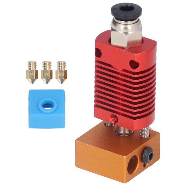 Extruder Hotend Mässing Munstycke Silikon Skyddande Väska 3D-skrivare Extruder Värme Ände Kit för CR10