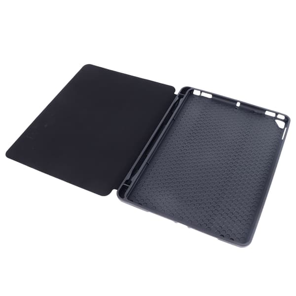 Tablet Case Sort Blød TPU Præcise Udskæringer Blyantholder Multi-Vinkel Support Case til IOS Tablet 10.2in 10.5in