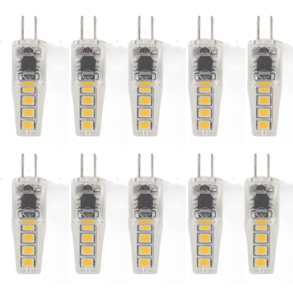 10 kpl G4 8LED-valoa 2835 lamppusirua 2W 360 asteen PC-lamppu kotiin toimistoon 220V lämmin valo
