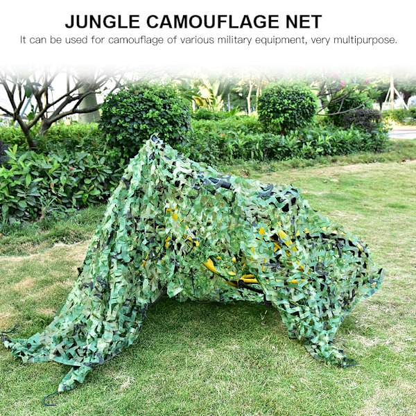 Army Jungle Kamouflage Nät Jakt Skytte Fiske Skydd Dölj nät (1,5M*7M)