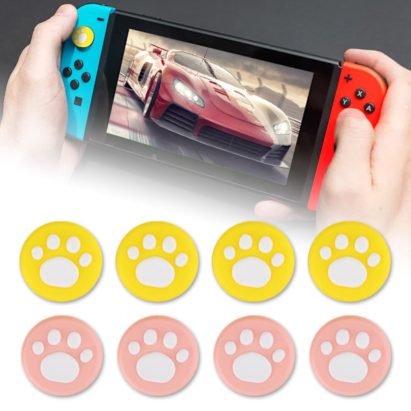 2 sæt Kattepote Tommelfingergreb Hætter til Switch Kontrolhætte Legetøj med God Berøringsfølelse002