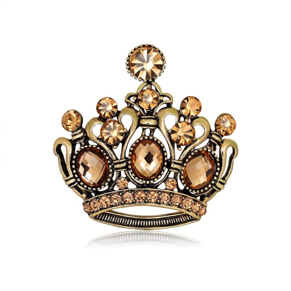 Crown broscher personlighet kvinnliga tillbehör diamant krona ajure vintage kreativa manliga och kvinnliga broscher