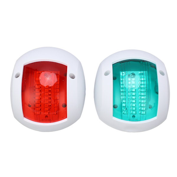 2st marinbåt yacht signalljus LED navigering boglampa röd grön fartygsbräde ljus för segling DC 12V-24V 3WWvit