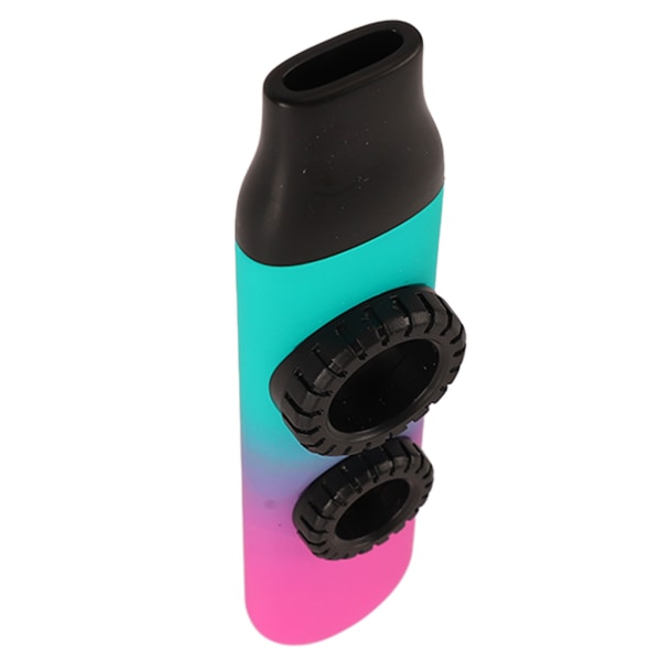 Kazoo Plastic Professional Justerbar Tone Musikinstrument med 10st Flöjtmembran för Ukulele Violin Hudstruktur Cyan Magenta Gradient