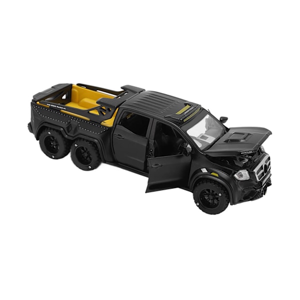 1/28 Off Road -mallin metallivalettu diecast-leluauto äänellä ja valolla lapsille pojille tytöille musta