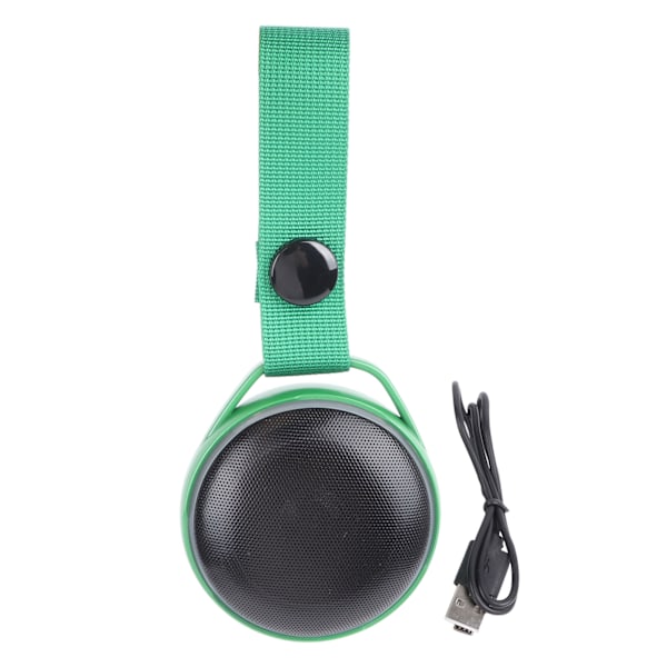 Bluetooth-högtalare Grön Bärbar Rund Rem Högtalare Liten Bärbar Trådlös Mini Högtalare