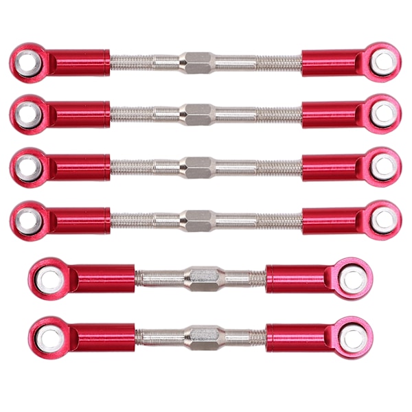RC-metalliohjausvarsi Ohjausservolinkit Parallellitangot WLtoys 144001 124018 124019 1/14 RC-autolle Punainen