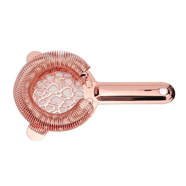 Cocktail sil i rostfritt stål, vacker blank sil för bartending, is, roséguld