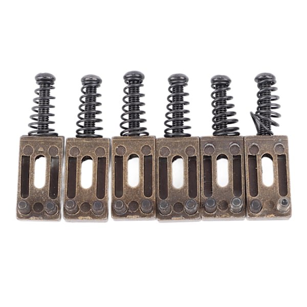 6st elgitarr Tremolo Bridge Rullsadlar Justerbara Zinklegering Ersättningsdelar Brons Pagoda Spring