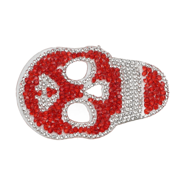 Stryge-patches Rødt Kranie Mønster DIY Fremstilling Rhinestone Dekorativ Praktiske Patches Syning til Hatte Tasker