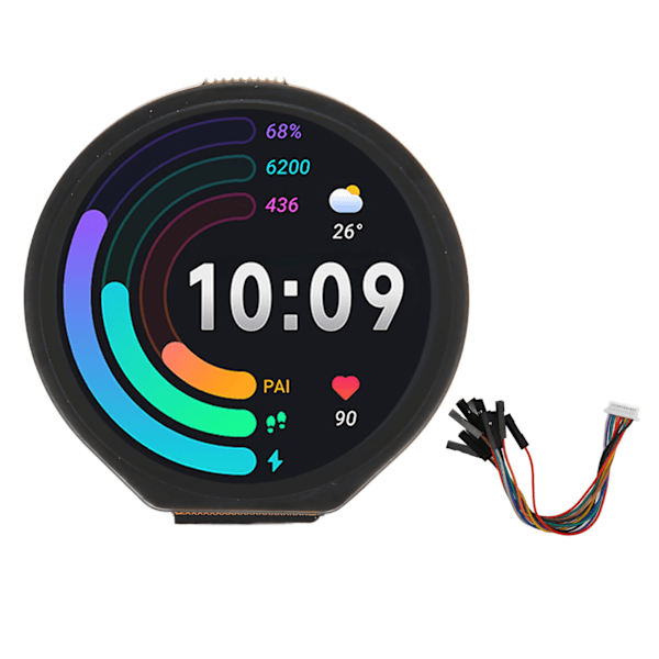 RP2040 Microcontroller Udviklingskort med 1.28inch Rund Touch LCD Skærm 240x240 Kompakt Størrelse med Accelerometer