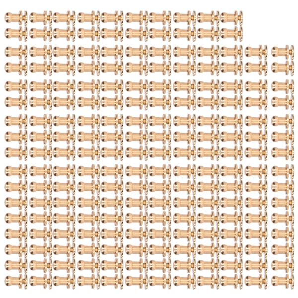 200 Set Chicago Skruvar Rundhuvud Nitar 8x6mm DIY Rundhuvud Nitar Hög Hållbarhet Lädernitar för Handväska Kläder Guld