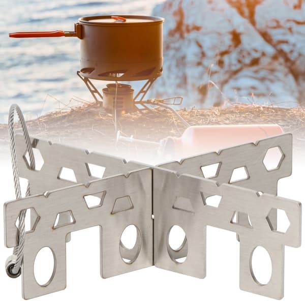 Bärbart Utomhus Picknick Kök Litet Stativ Rostfritt Stål Flytande Solid Rack Fäste Hållare Stöd
