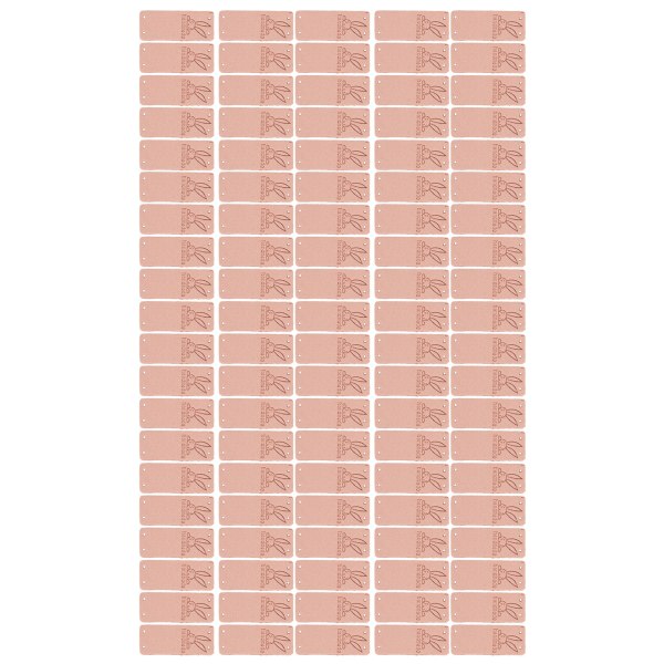 100 stk Håndlagde etiketter Mikrofiber Slitesterk klar utskrift Glatt Praktisk preget TagPink