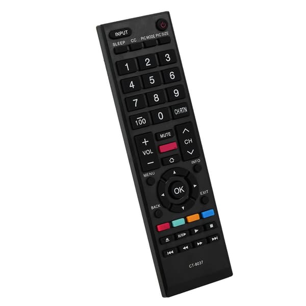 CT-8037 Multifunksjonell TV-erstatningsfjernkontroll for Toshiba-kontroller