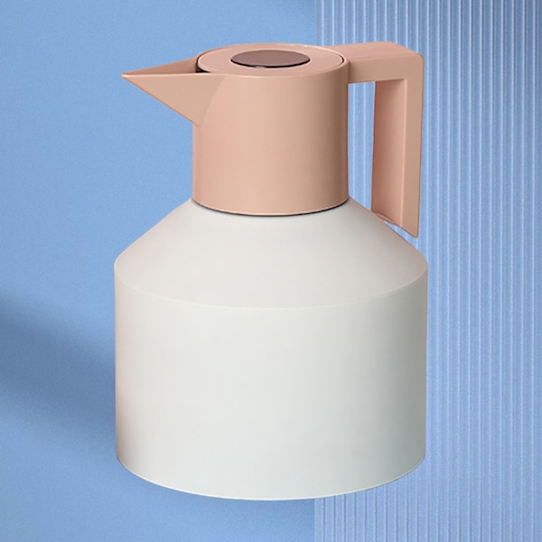 Kaffekedel 1,2L Rustfrit Stål Varmebevarelse Isolering Termisk Kaffekedel til Te Kaffe Hvid