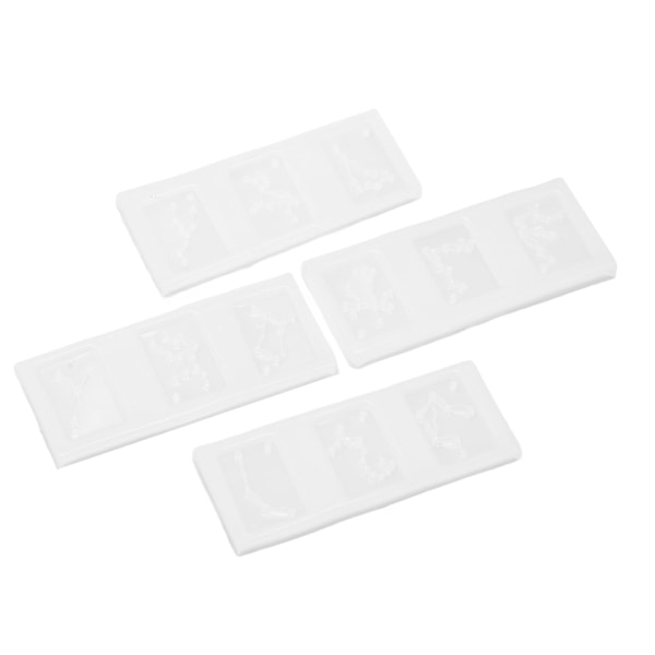 4 st Silikonform Spegel Kristall Dropplim UV Resin Form Stansfri 12 stjärntecken Hänge Silikonform