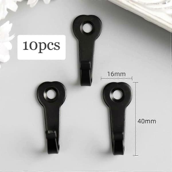 Hooks, 10 pcs single hanger with screws metal wall mounted hooks coat hooks hanger hanging p