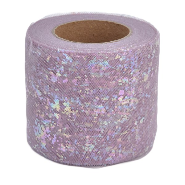 Tyll stoff 25 yards 6 cm polyester materiale Lett bærbar tyll ruller for klær dekorasjon Bønnepasta lilla