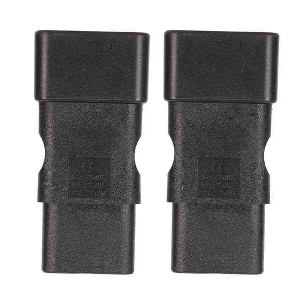 2 stk IEC320 C20 til IEC320 C19 Strømadapter C20 til C19 Strømpluggadapter for UPS PDU Server Datamaskin Sokkel
