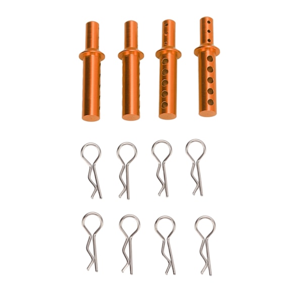RC karossstolpe för 1/10 HSP 94111 94108 94188 08007 Höghållfast aluminiumlegering RC Car Shell Column med Car Shell Spänne Guld