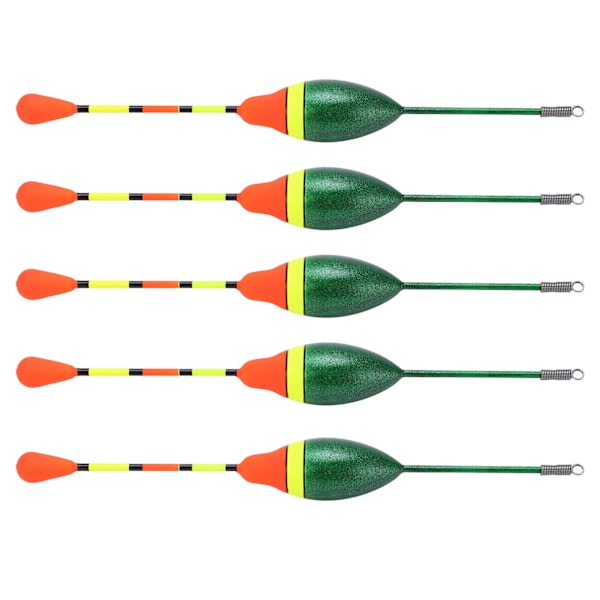 5 st Fiskeflöter Bobbers Högkänslig plastfjäder Oval sticka Slipflottor Fiskeredskap Tillbehör