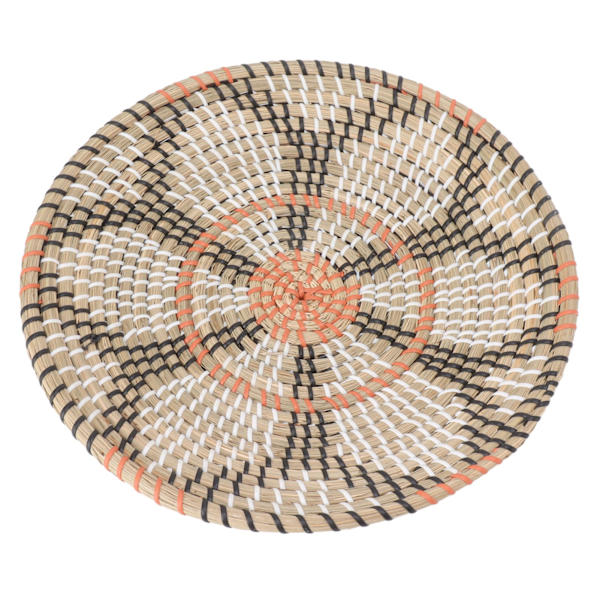 Runde gressveggpynt 35 cm diameter håndstrikket hengende vevde veggkurver for stue kjøkkenstil 3