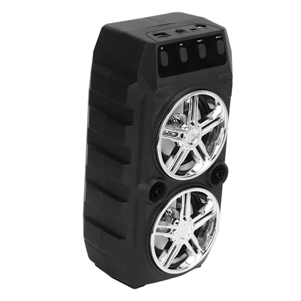 Bluetooth-högtalare för utomhuscamping med dubbla subwoofers, bärbar, hög volym, U-disk, minneskort, ljud, silvergrå