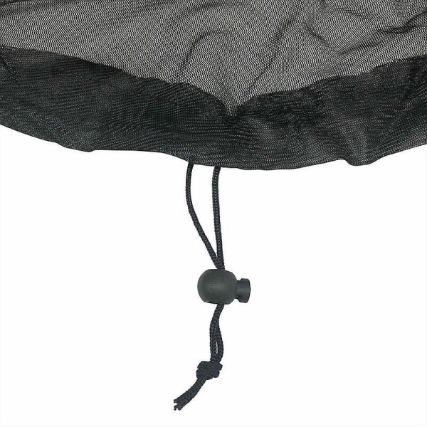 2-pack regntunna cover , 95 cm dragsko Dammtätt nät för skydd mot löv, insekter och myggor - svart