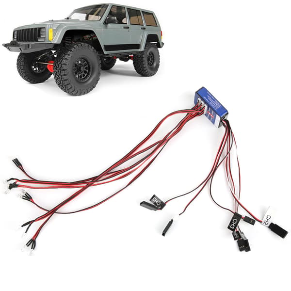 12 LED Lys Kit Simulation Styring Bremselys til 1/10 Skala RC Bilmodeller
