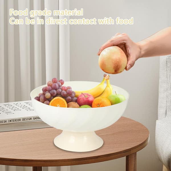 Fruit Bowl for Kitchen Counter, Clear Fruit Basket with Lid, Fruit Display Stand for Party Wedding Vegetables