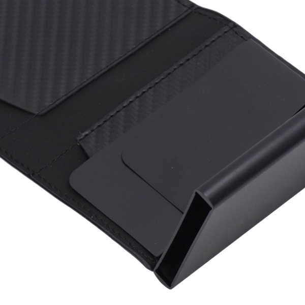 Aluminiumslegering RFID kreditkortholder med IOS Locator - Carbon Black