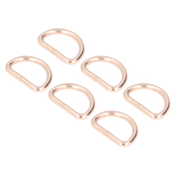 100 stk. D-ringer, solide, holdbare, blanke, bred anvendelse, falmer ikke, enkel montering, metalliske D-ringer, gull