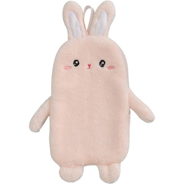 (Rosa) handdukar för barn, dekorativa kökshanddukar för kanin, extra tjocka rena, absorberande handdukar med hängslinga, torka händerna snabbt