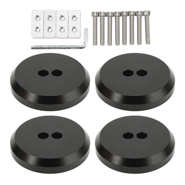 4 st Aluminium Jack Pad Adapter Svart Stark Styrka Anodiserad Yta Svart Ersättning för Corvette C5 C6 C7 C8