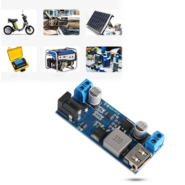 XH M249 Jännitteen Alennus Virtalähdemoduuli 9~36VDC - 5VDC 6A Tehomuunninmoduuli