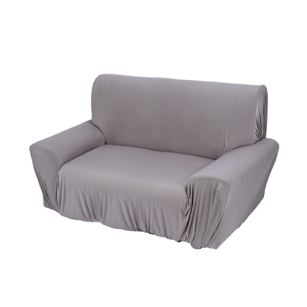 Sofaovertræk til to personer, strækbart, grå, 145~185 cm