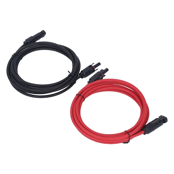 2 kpl 12AWG 4mm² Aurinkopaneelien jatkokaapeli Musta Punainen Aurinkoadapterin jatkokaapeli Naaras-Urosliittimellä 1000VDC 3 m / 9,8ft
