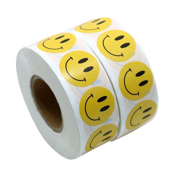 Smilemønster dekorativt klistermærke - 500 STK til konvolutter, vævsposer, æsker