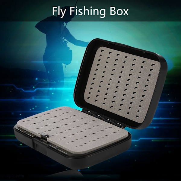 Holdbar fortykket vanntett fluefiskeagn Lure Krok Tackleboks Oppbevaringsveske (B)