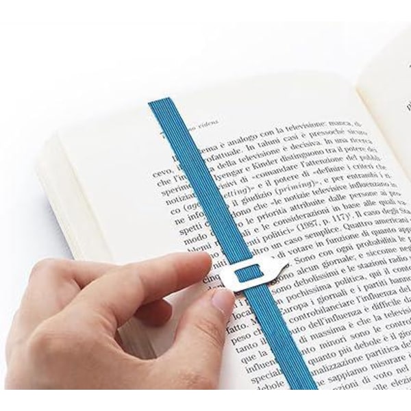Elastiske bogmærker (blå) er perfekte til enhver bog, kontor - kvinders bogmærker - mænds bogmærker - børns bogmærker - mist ikke dit mærke