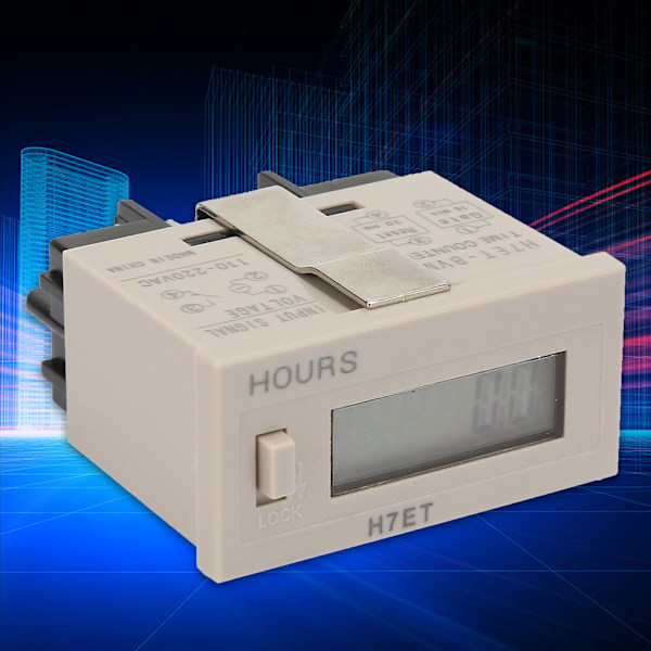 AC 110-220V H7Et BVM Digital Elektrisk Räknare Totalisator med 6-siffrig LCD-display (0,0 timme)
